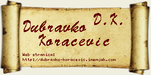 Dubravko Koraćević vizit kartica